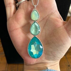 Touchstone Crystal Dive In Pendant sliding necklace.